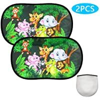 FEALING Parasol de Coche Infantil con Protección UV-【2 Pcs】 51 x 31 cm Parasol Coche Infantil Lateral- Autoadhesivo…